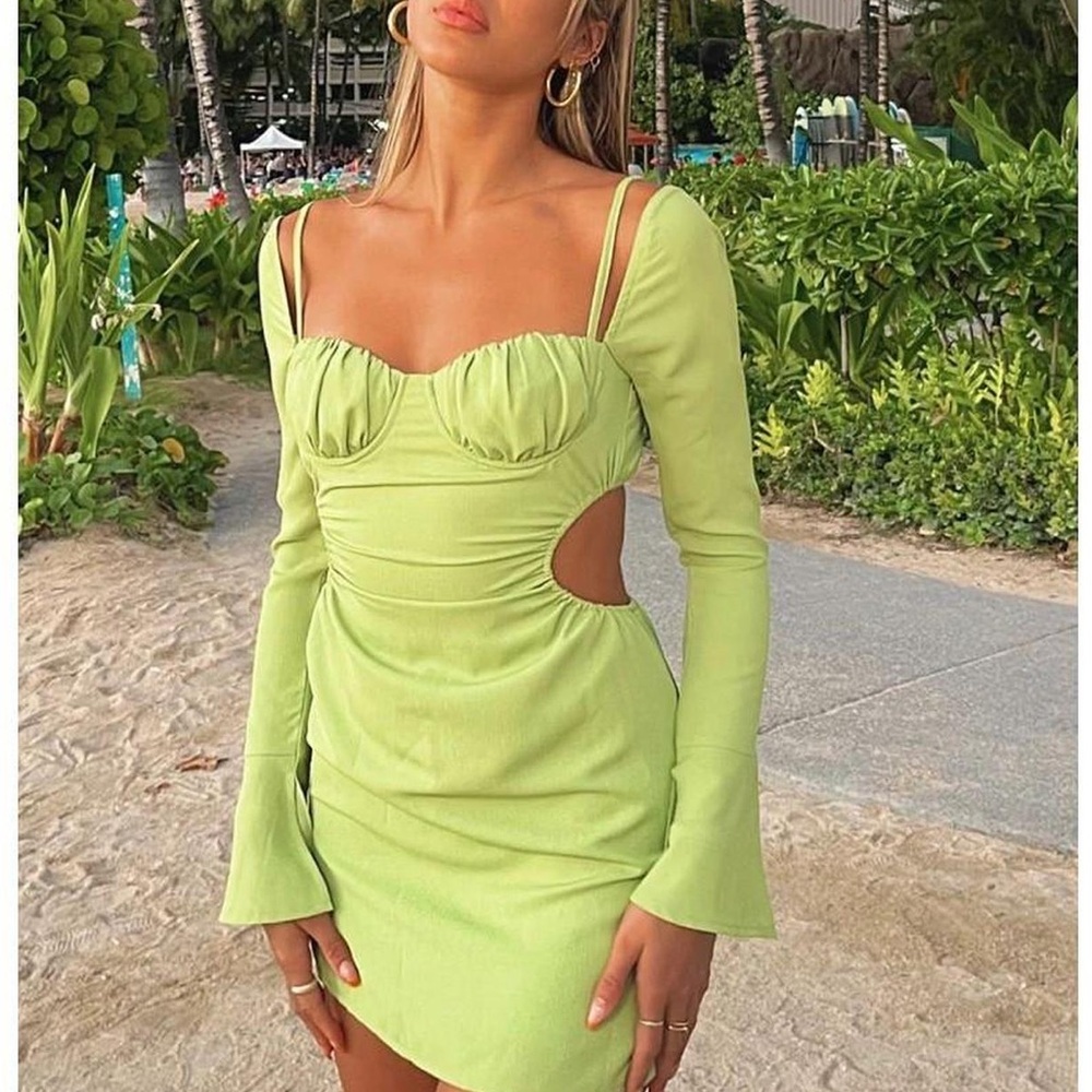 White Fox Boutique Please Hold Mini Dress